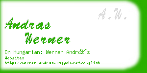 andras werner business card